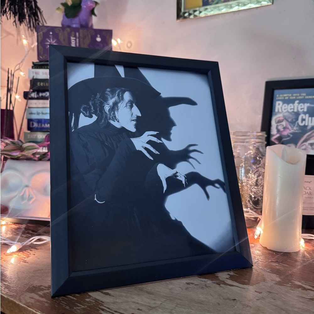 Black Framed Witch Silhouette Art